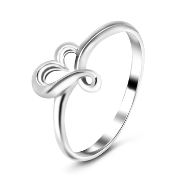 Silver Ring Plain Heart CSR-63